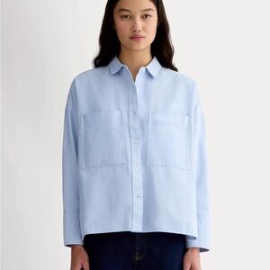 Everlane Light Blue Boxy Oxford Button-Up Shirt